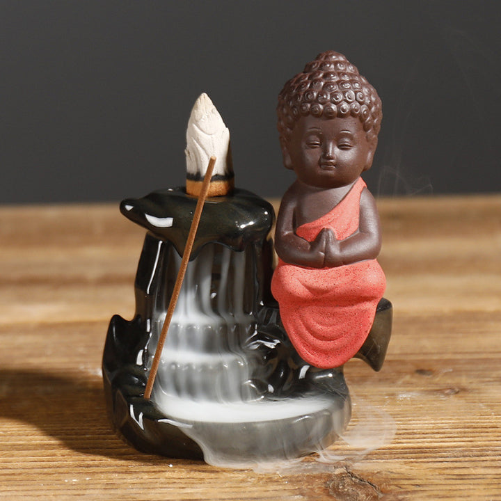 Buddha-Themed Waterfall Incense Holder