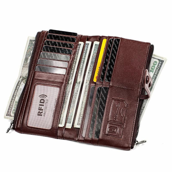 Long wallet made of genuine leather | Bowlift