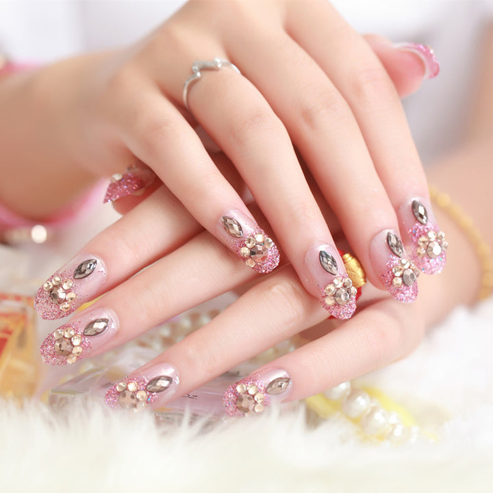Artificial nails with delicate floral decorations Bowlift