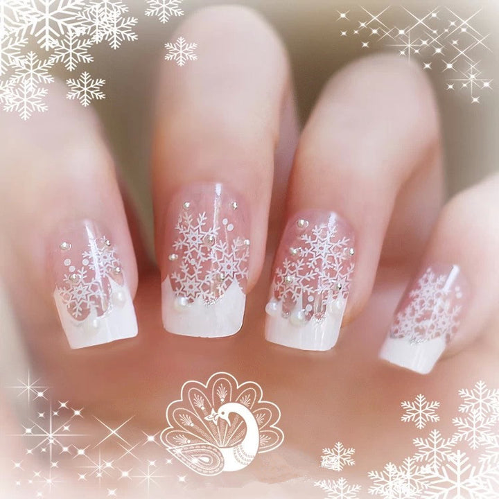 Artificial nails with delicate floral decorations Bowlift