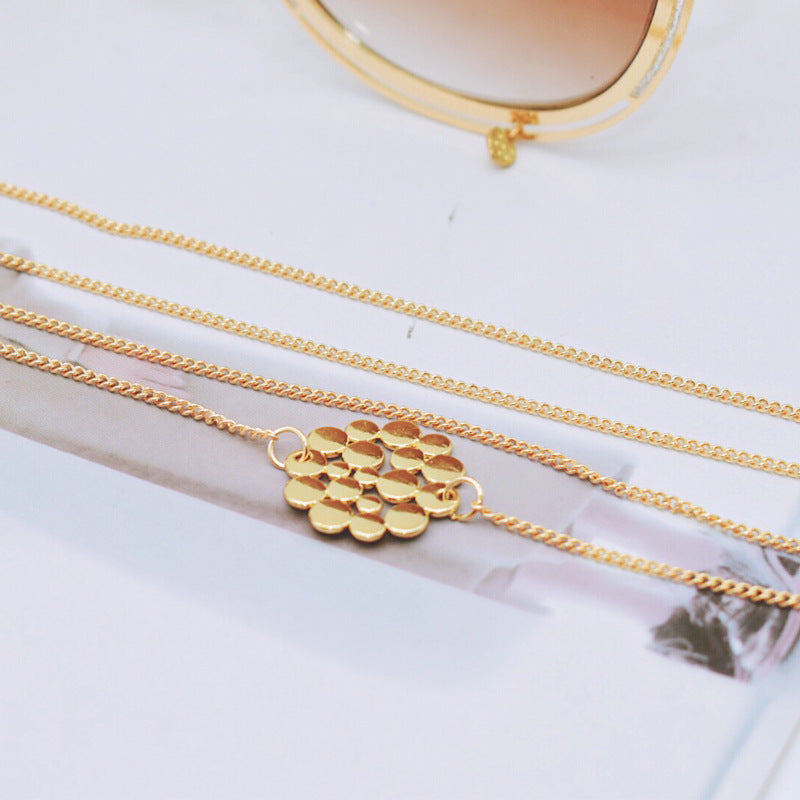 Elegant Layered Chain Eyewear Holder Bowlift
