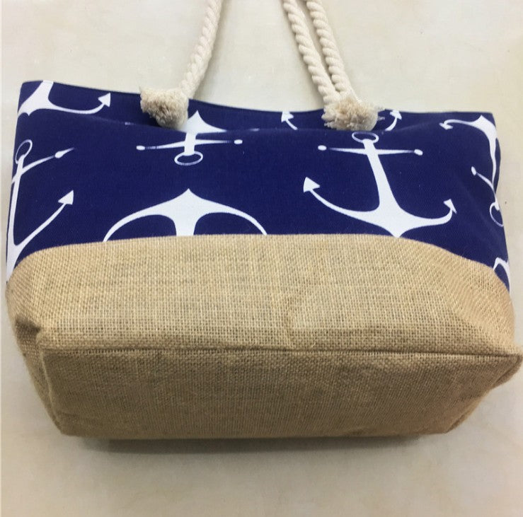 Spacious beach bag with maritime anchor design Bowlift
