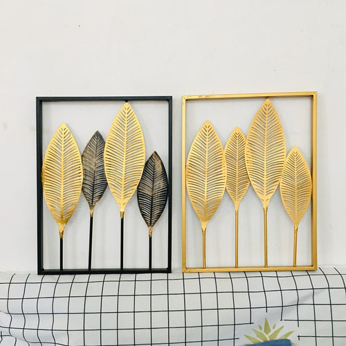 Leaf-Inspired Metal Wall Art Bowlift