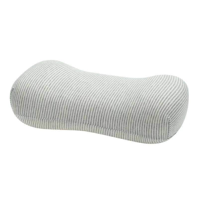 Ergonomic Contoured Memory Foam Travel Neck Pillow with Removable Striped Cover Bowlift