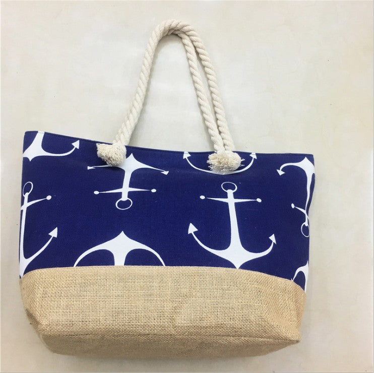 Spacious beach bag with maritime anchor design Bowlift