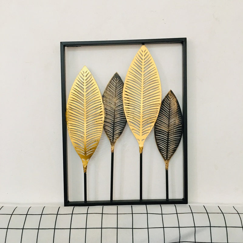 Leaf-Inspired Metal Wall Art Bowlift