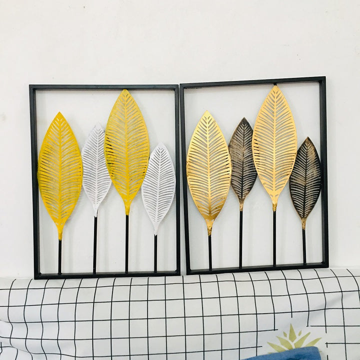 Leaf-Inspired Metal Wall Art Bowlift
