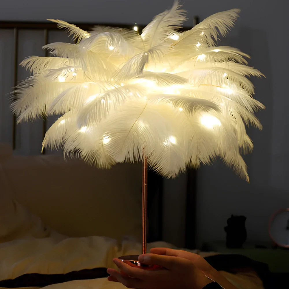 BowLift | Atmospheric Feather Palm Tree Lamp - LumaPalm