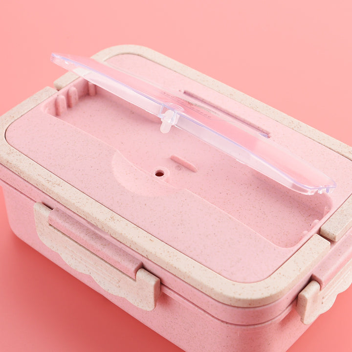 Multi-Sectional Food Storage Bento Box with Secure Locking Lid