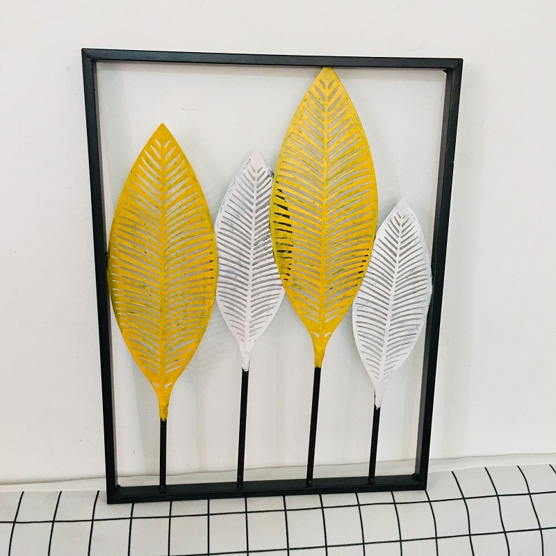 Leaf-Inspired Metal Wall Art Bowlift