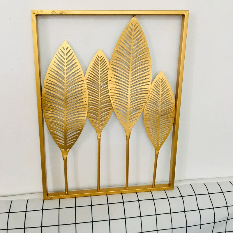 Leaf-Inspired Metal Wall Art Bowlift