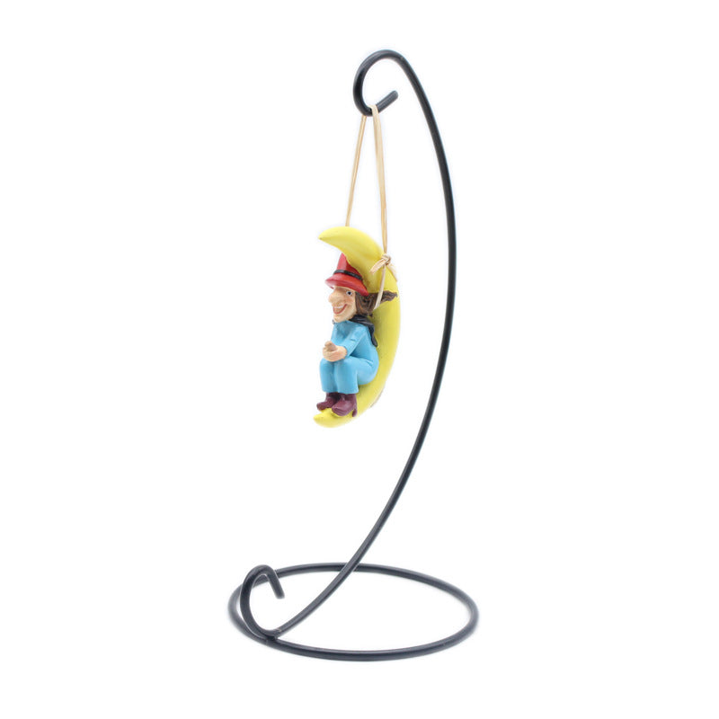 Whimsical Hanging Moon Figurine