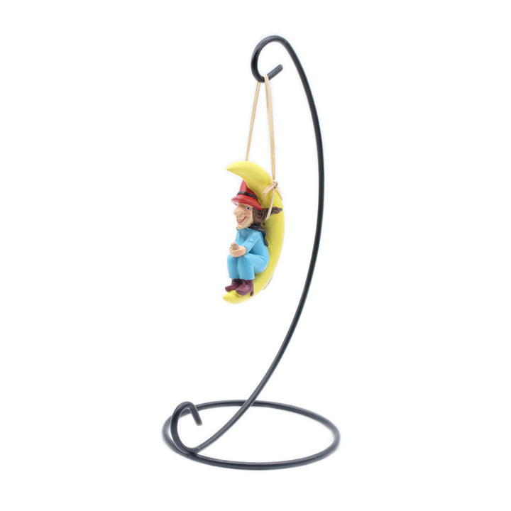 Whimsical Hanging Moon Figurine
