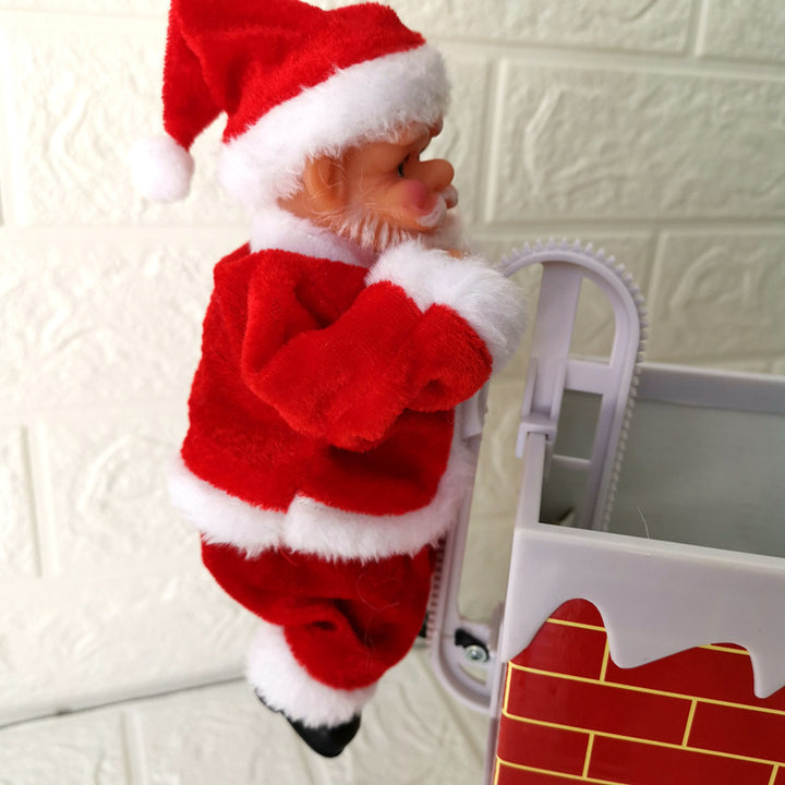 Decorative Santa Claus figure with ladder