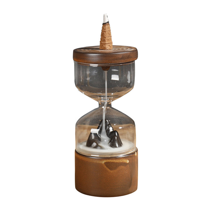 Decorative hourglass incense holder