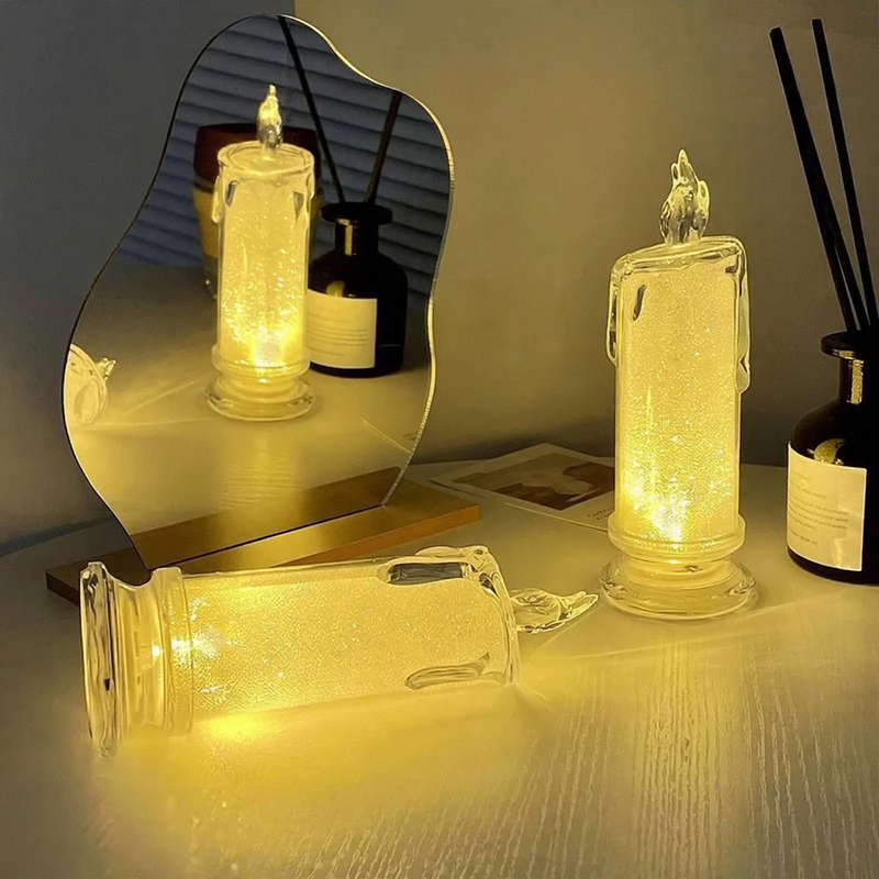 LED acrylic candle light for atmospheric decoration