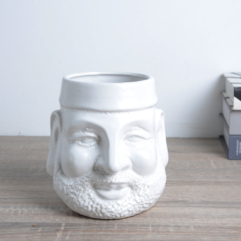 Decorative Plant Pot with Face Bowlift