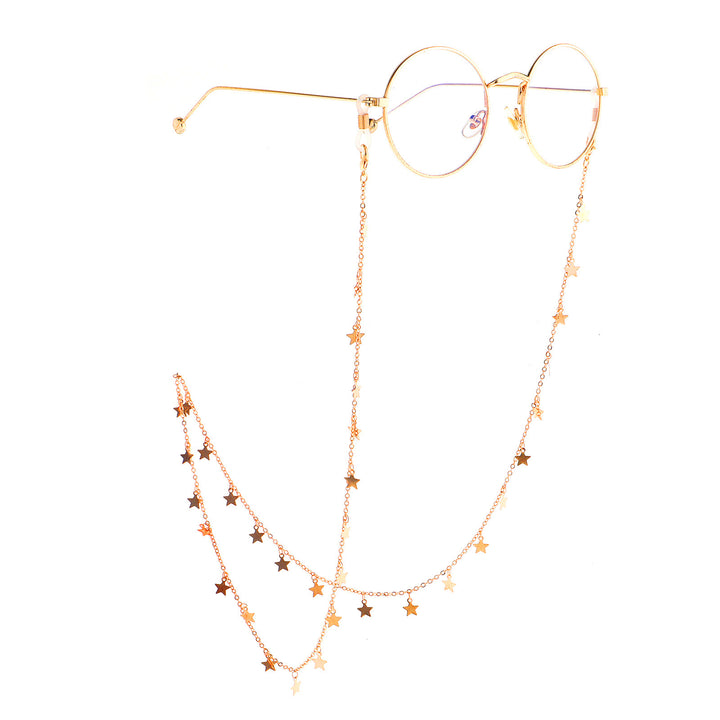 Star-Decorated Eyewear Chain Bowlift