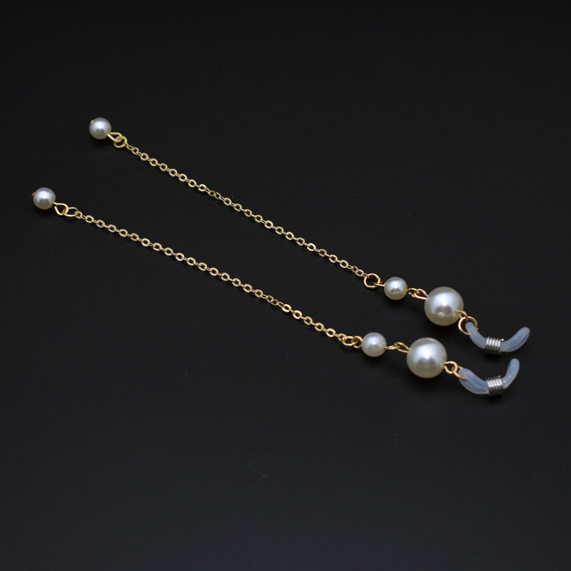 Elegant Long Pearl Chain Eyewear Holder Bowlift