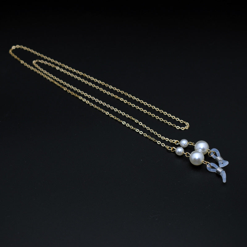 Elegant Long Pearl Chain Eyewear Holder Bowlift