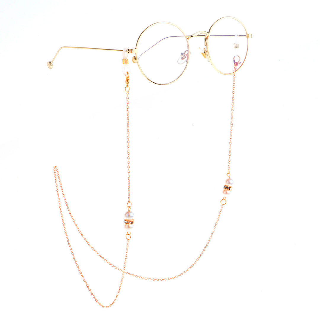 Elegant Pearl Accented Eyewear Chain Bowlift