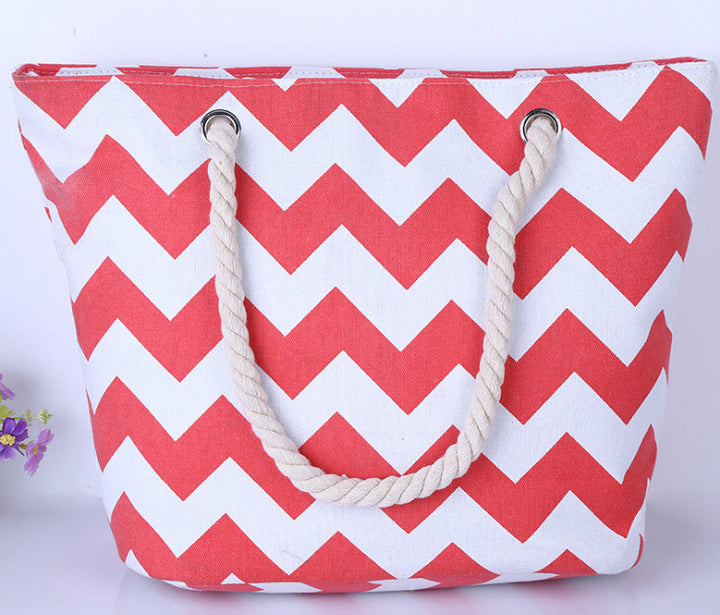 Large shopping bag with modern zigzag design Bowlift