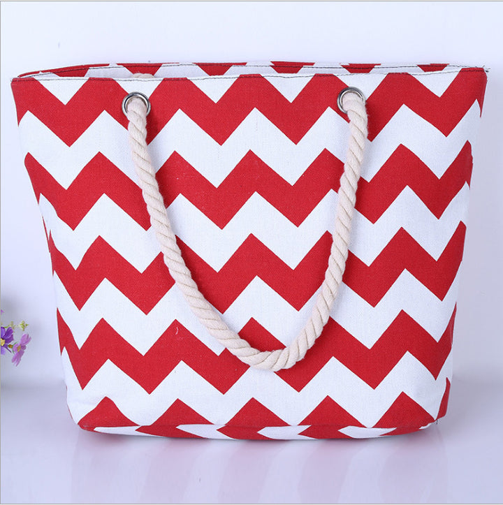 Large shopping bag with modern zigzag design Bowlift