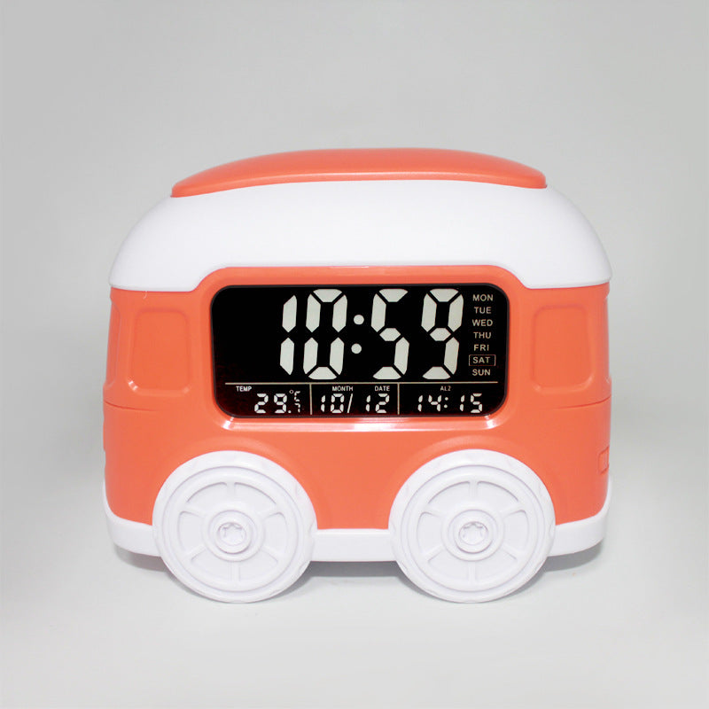 Digital Alarm Clock in Modern Bus Design Bowlift