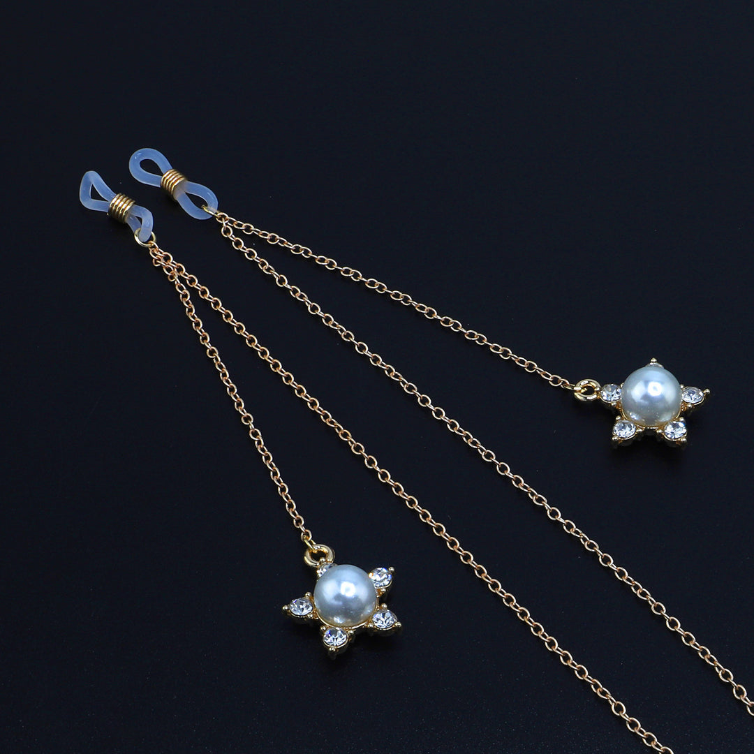 Pearl-Accented Eyewear Chain Bowlift