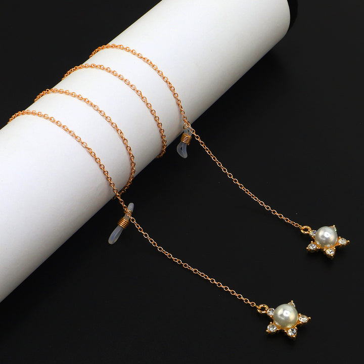 Pearl-Accented Eyewear Chain Bowlift