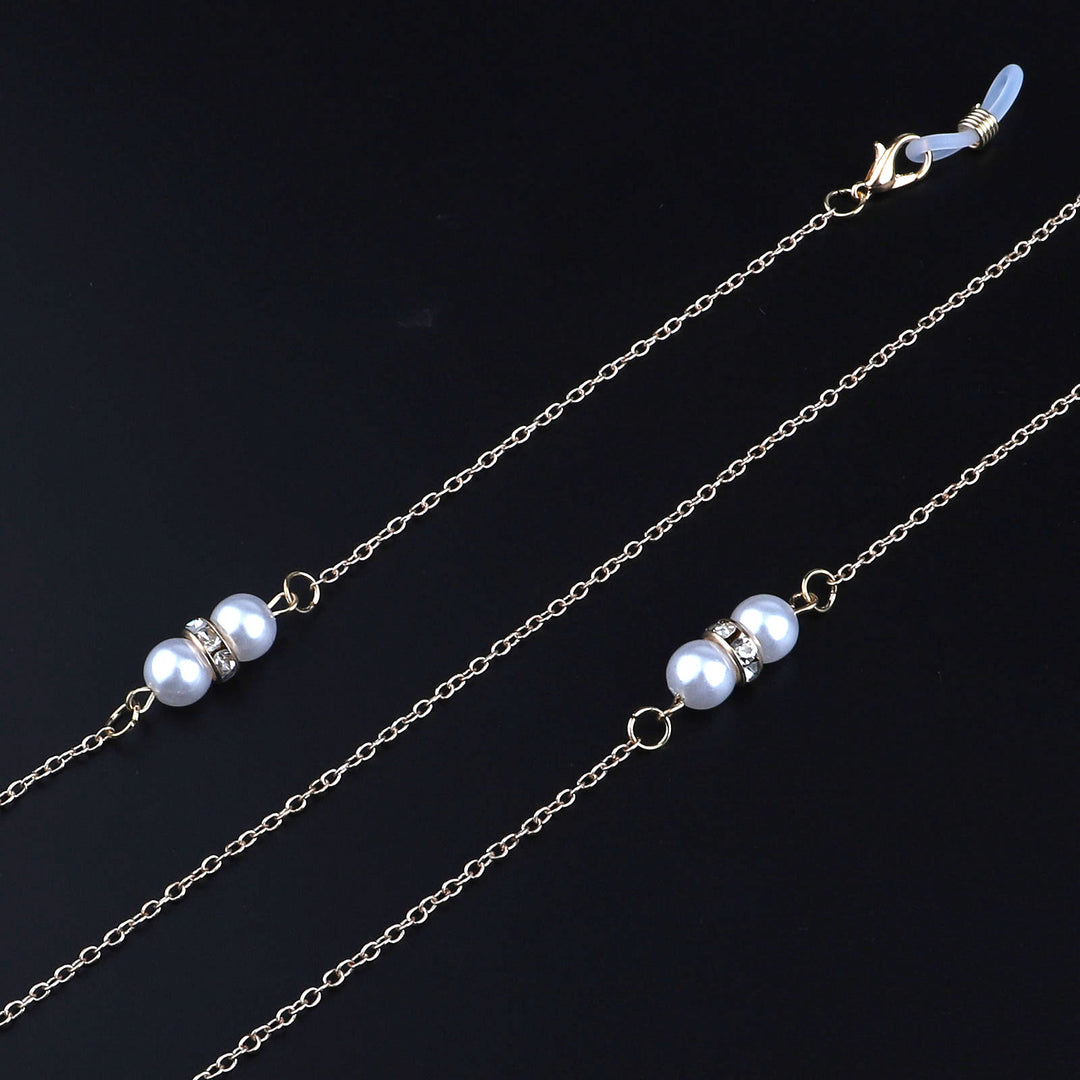 Elegant Pearl Accented Eyewear Chain Bowlift