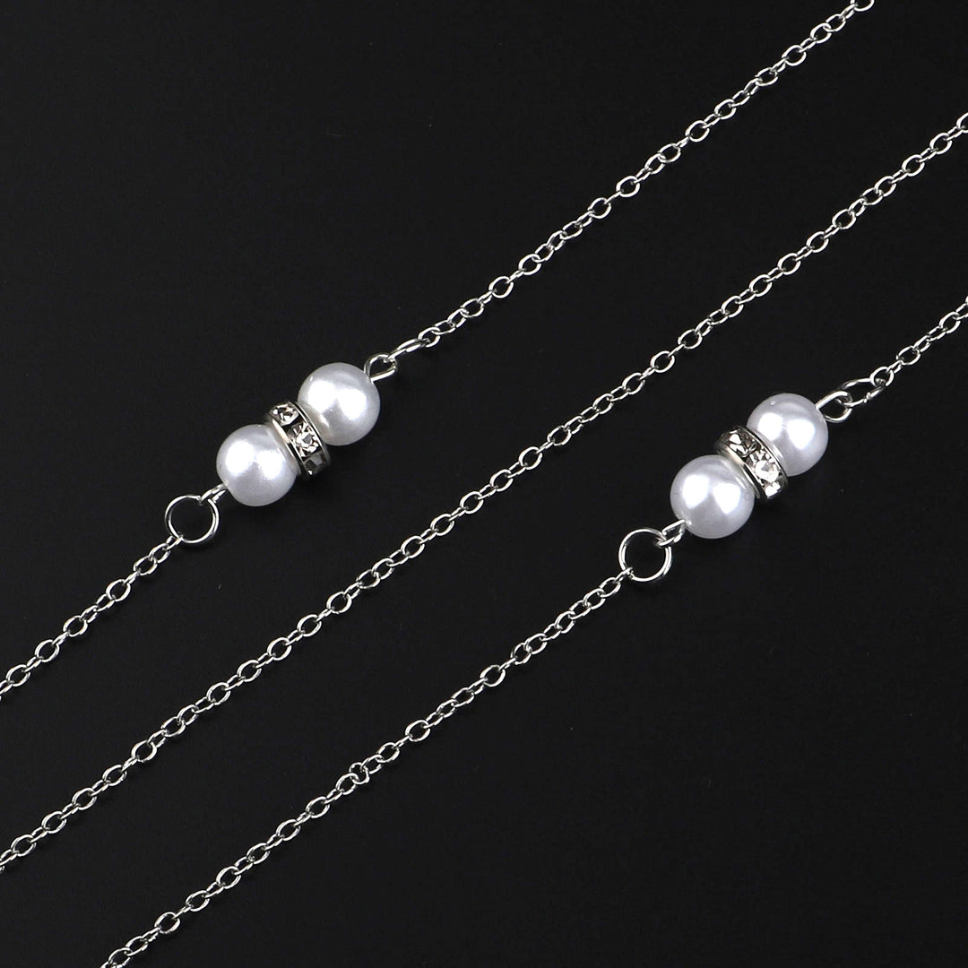 Elegant Pearl Accented Eyewear Chain Bowlift