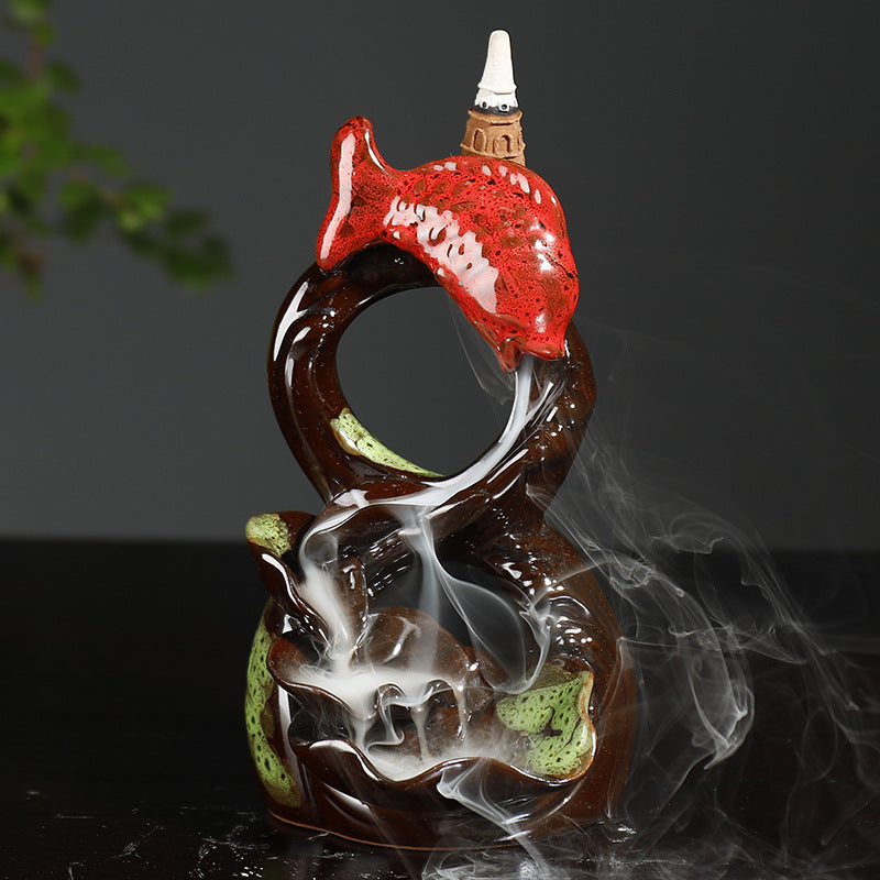 Artistic Fish-Themed Incense Burne
