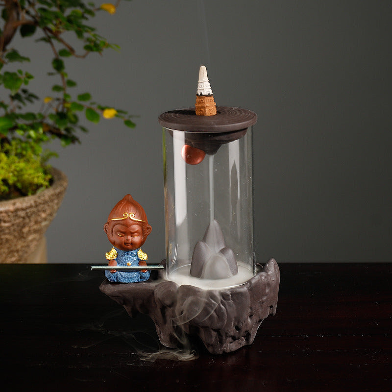 Decorative Meditation Waterfall Incense Holder