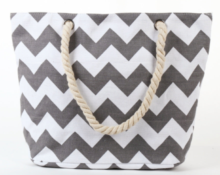 Large shopping bag with modern zigzag design Bowlift