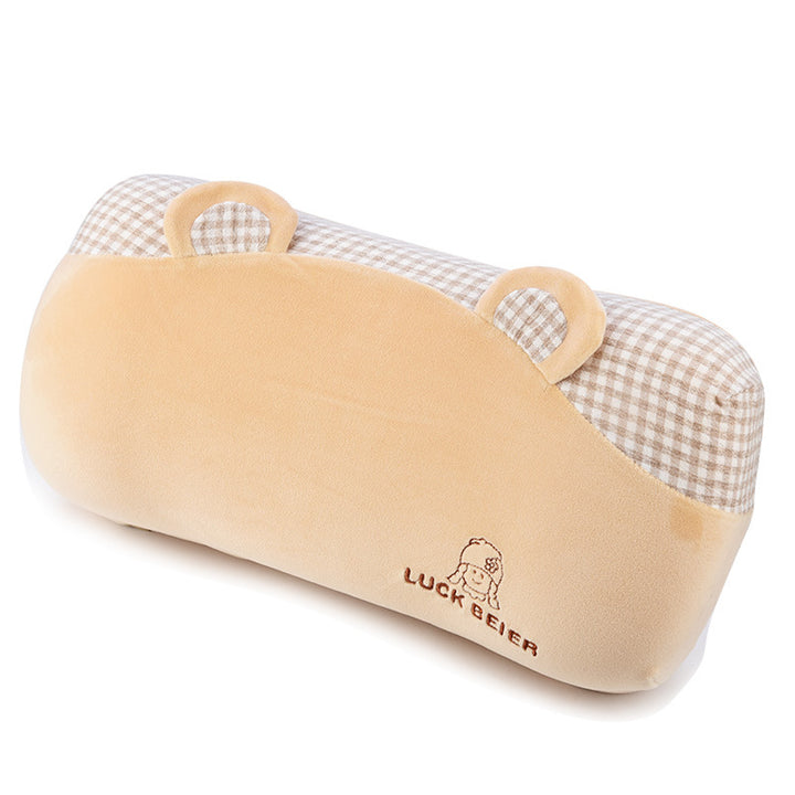 Ergonomic Contoured Memory Foam Travel Neck Pillow with Removable Striped Cover Bowlift