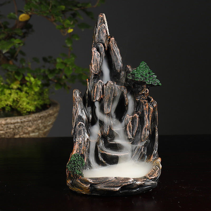 Decorative Mountain Waterfall Incense Fountain