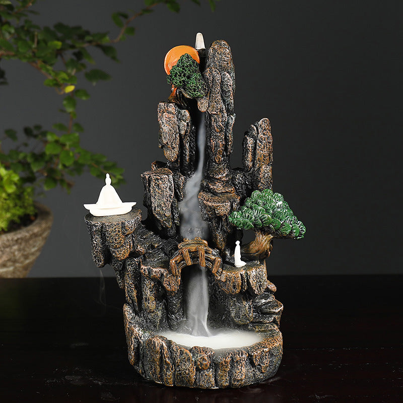 Decorative Mountain Waterfall Incense Fountain