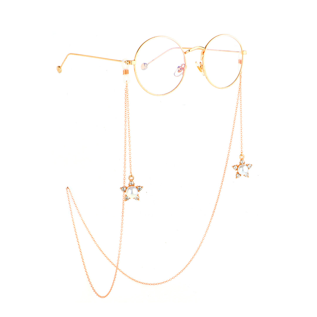 Pearl-Accented Eyewear Chain Bowlift