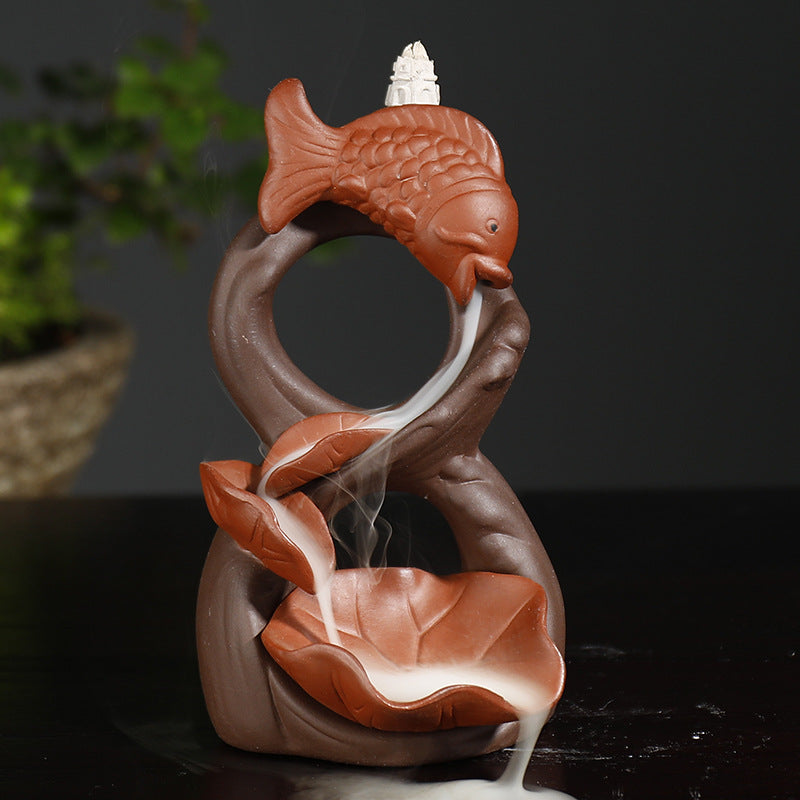 Artistic Fish-Themed Incense Burne