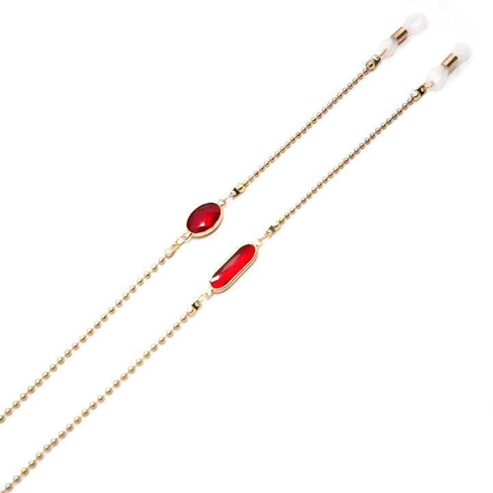 Elegant Stone-Embellished Eyewear Chain Bowlift