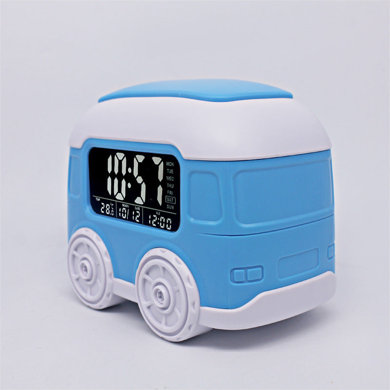 Digital Alarm Clock in Modern Bus Design Bowlift