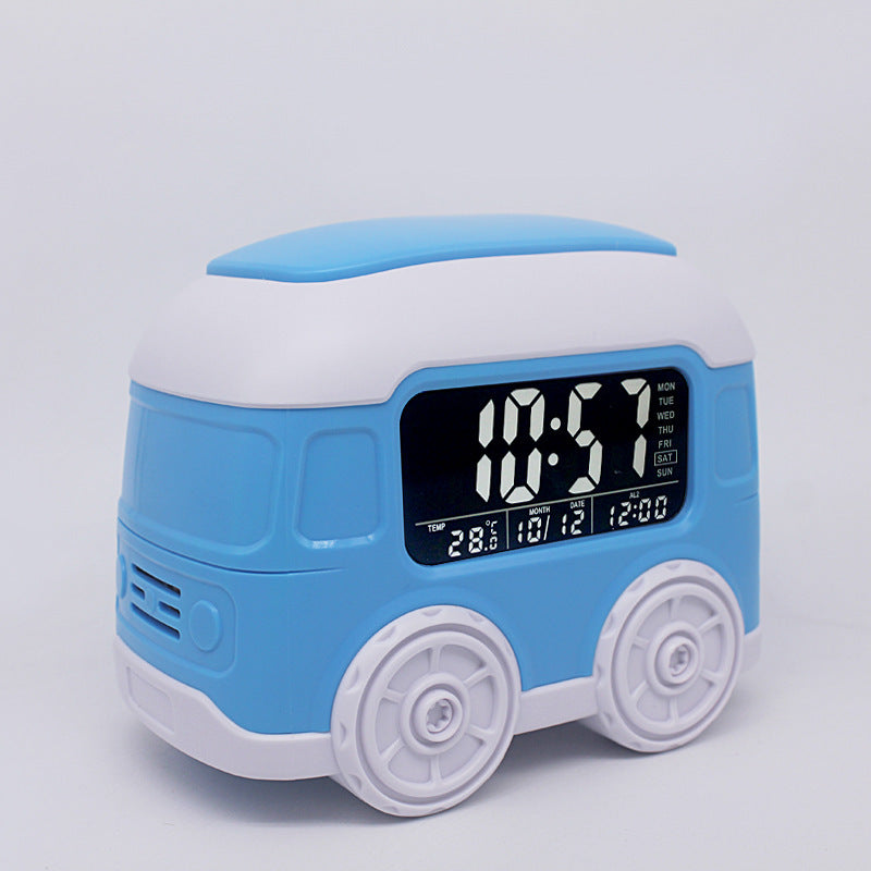 Digital Alarm Clock in Modern Bus Design Bowlift