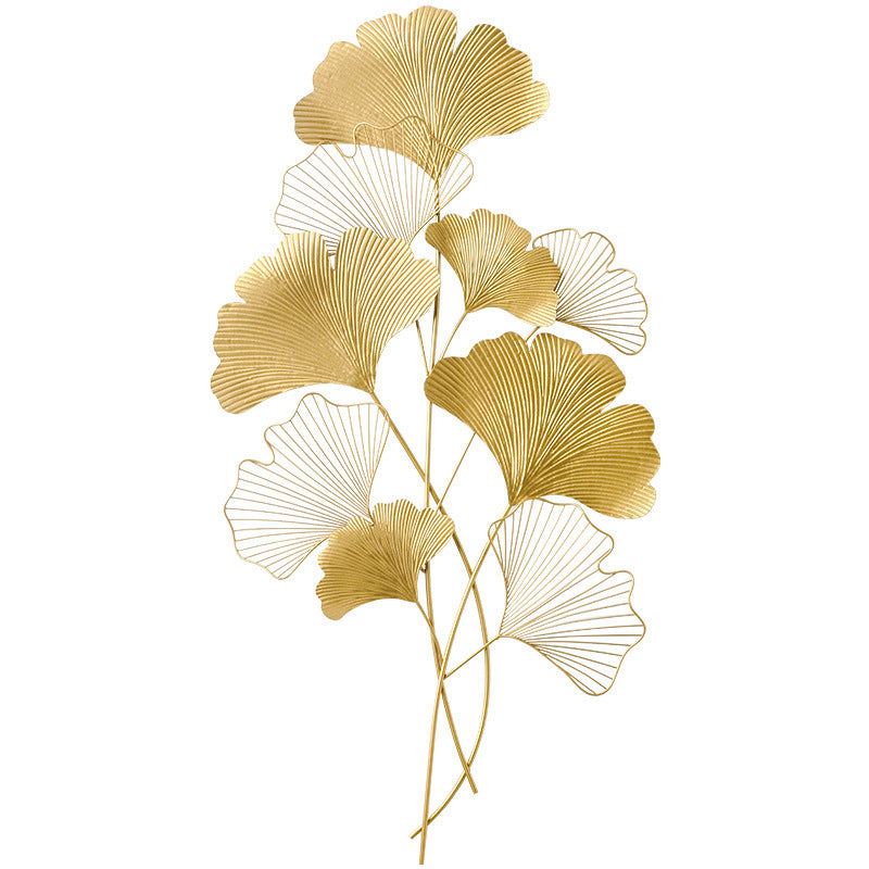 Decorative Metal Ginkgo Wall Sculpture Bowlift