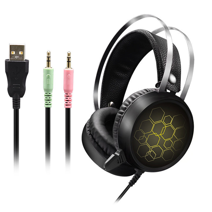 Gaming headset with noise cancelling and adjustable microphone Bowlift
