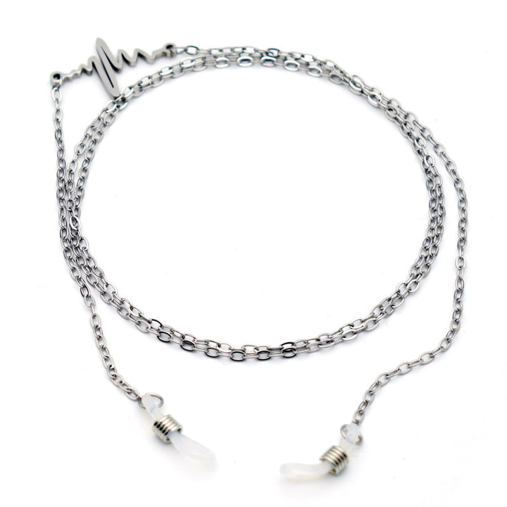 Trendy Heartbeat Design Eyewear Chain Bowlift