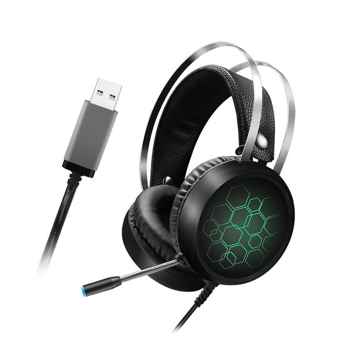 Gaming headset with noise cancelling and adjustable microphone Bowlift