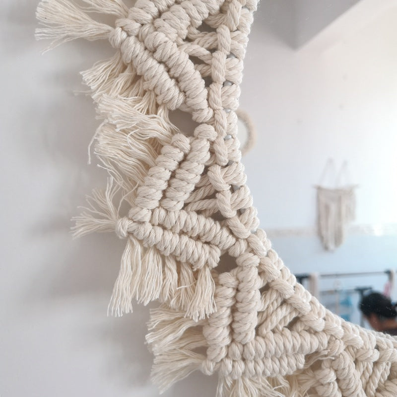 Decorative Macrame Wall Mirror Bowlift