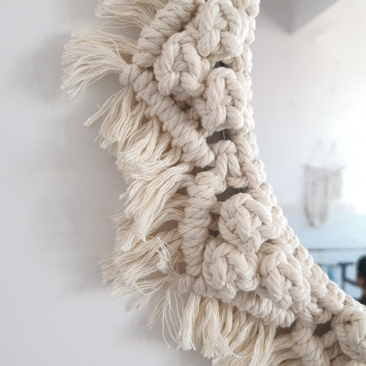 Decorative Macrame Wall Mirror Bowlift