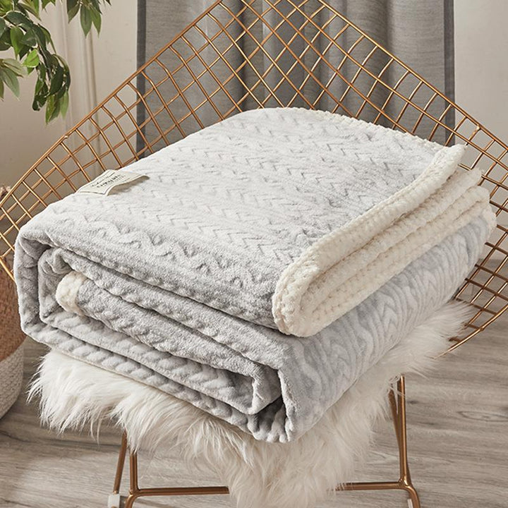 Solid Color Flannel Throw Blanket, warming for Autumn and Winter